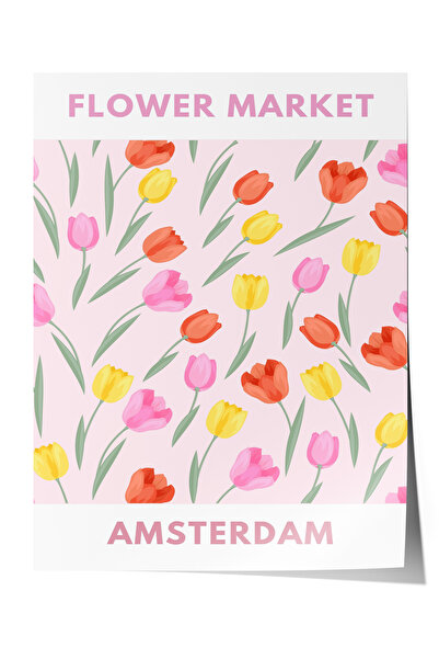 Zestia Poster fără ramă, Piața de lalele din Amsterdam – Orașul florilor, Pos...