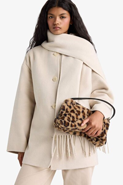 DeFacto Kadın Leopar Desenli Çapraz Çanta F1252AXNS