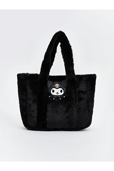 LC Waikiki Куроми печатна плюшена дамска чанта през рамо