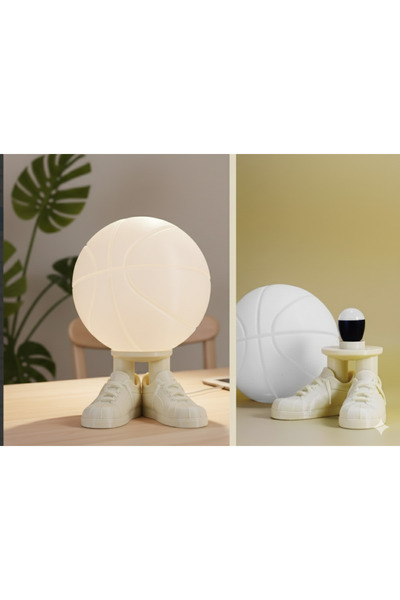 hivhestın 3D Baskı Basketbol Topu Ayaklı Masa Lambası - PLA Malzeme - Şık ve ...