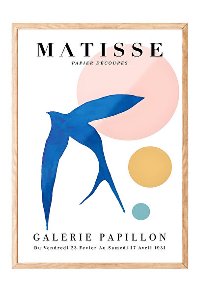 Zestia Slika u drvenom okviru, figura leteće ptice – Galerija Matisse, poster...