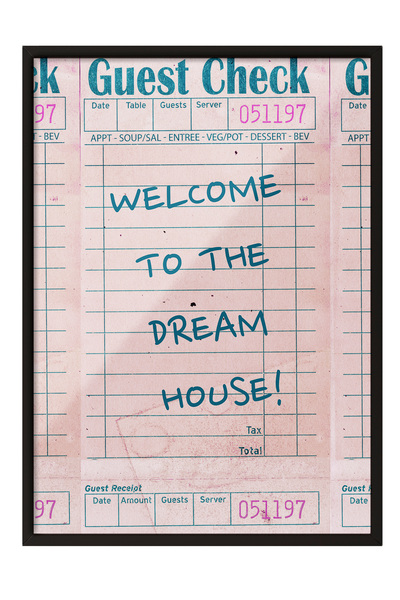 Zestia Μαύρος κορνιζαρισμένος πίνακας, Βιβλίο επισκεπτών – Θέμα με vintage γρ...