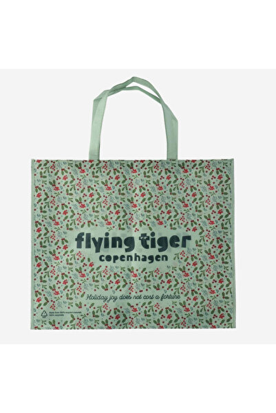 Flying Tiger Copenhagen Yılbaşı Desenli Orta Boy Çanta