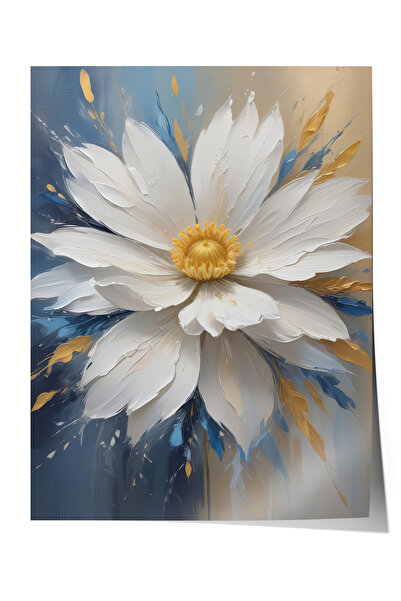 Zestia Poster fără ramă, margaretă albă strălucitoare – Artă modernă, poster ...