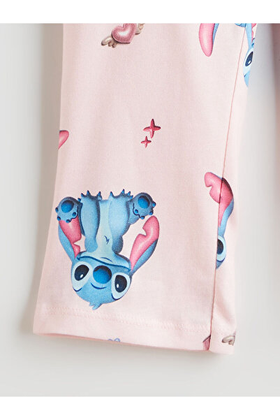 LC Waikiki Elastic Waist Stitch Printed Girls' Pajama Bottoms