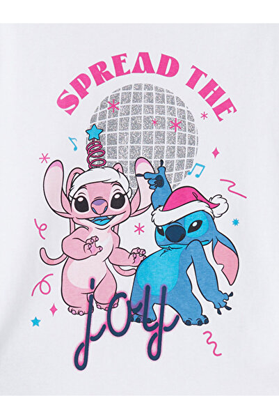 LC Waikiki Bisiklet Yaka Stitch Baskılı Kız Çocuk Pijama