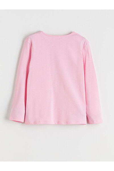 LC Waikiki Crew Neck Los Angeles Printed Girls' Pajama Top