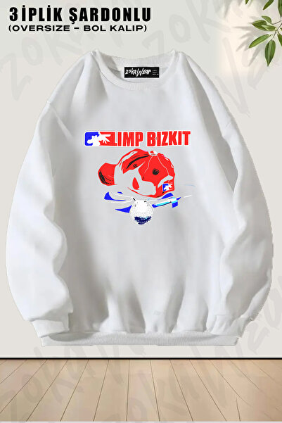 ZOKAWEAR Φούτερ Unisex Loose Fit Limp Bizkit με τύπωμα Design oversized με λα...