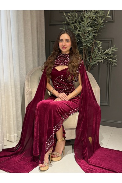 Generic Burgundy evening dress