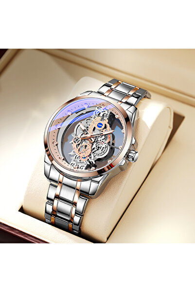 Choice Silver Rose Gold TPW Hot Trendy Fashion Wholesale Men Golden Skeleton Automatic Quartz Wrist Watches