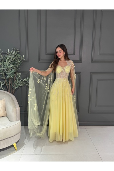 Generic فستان سهرة اصفر