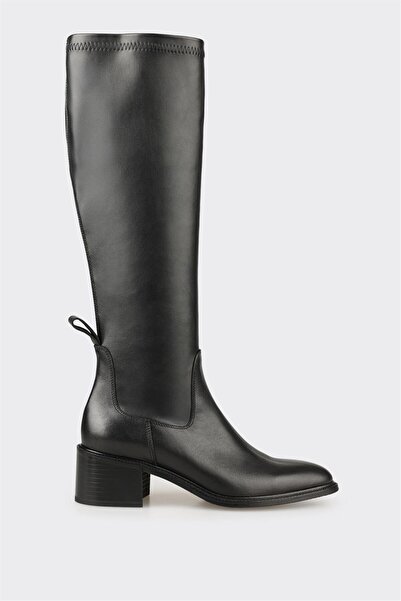Elle Shoes Siyah Kadın Orta Topuk Çizme