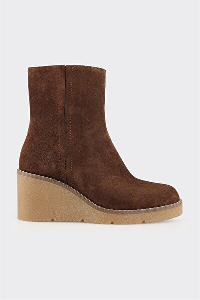Elle Shoes Kahve Deri Kadın Günlük Bot