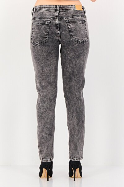 PROMOD Women Regular Fit Washed Stretchable Jeans, Grey