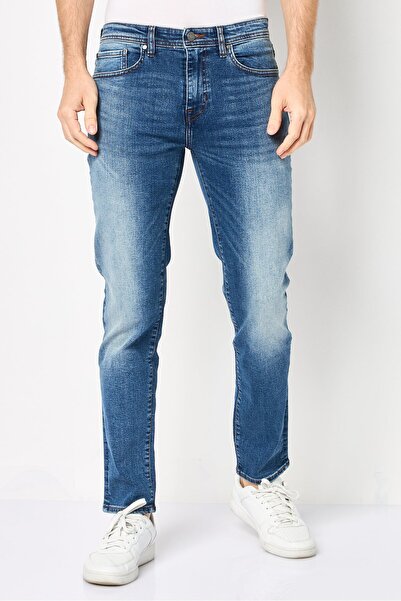 Dkny Men Regular Fit Washed Stretchable Denim, Blue
