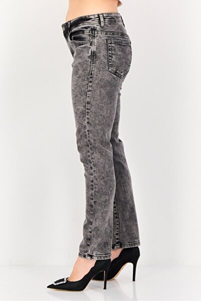 PROMOD Women Regular Fit Washed Stretchable Jeans, Grey