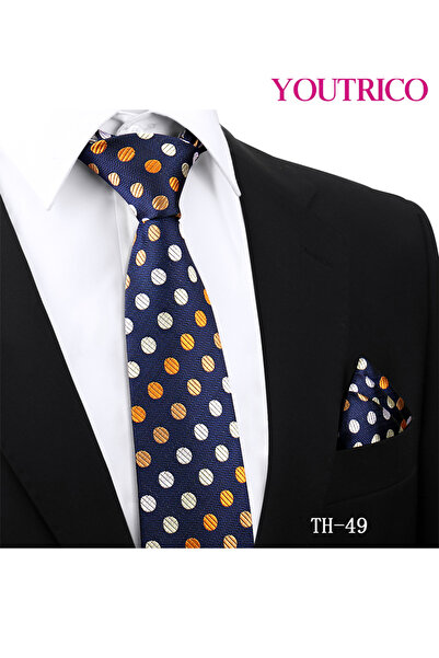 Youtrico 2PCS Tie and Handkerchief Set-Artisanal Business Handmade Formal Hanky Suit