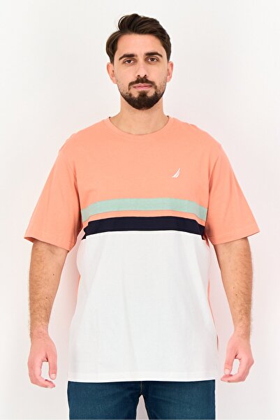 Nautica Men Crew Neck Short Sleeve Embroidered Logo T-Shirt, Multicolor