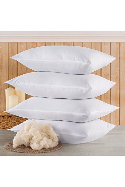 TEXTİLEGARDEN 4 ADET %100 DOĞAL YÜN YASTIK 50*70 CM 1100GR DOĞAL DOLGULU ORTO...