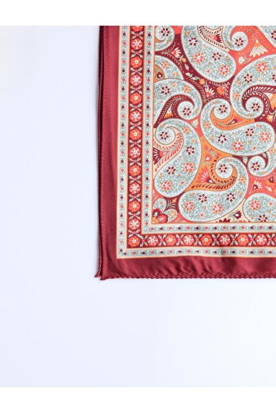 Jimmy Key Turuncu Etnik Desenli Modern Eşarp