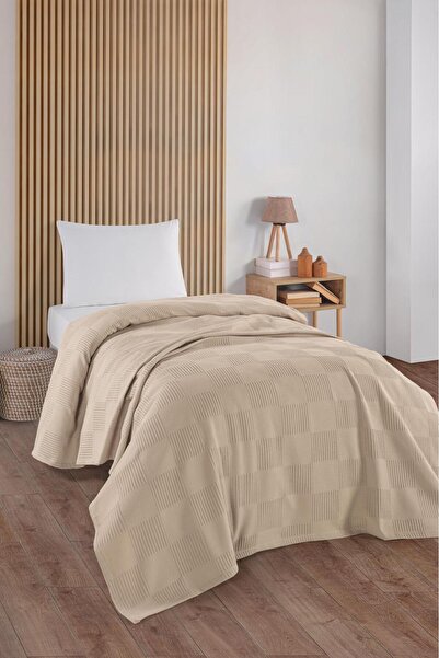 TEXTİLEGARDEN بطانية فردية بنمط الوافل، بطانية فاخرة مقاس 160*220