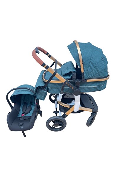 Maison Elise Cărucior 3 în 1, de la pătuț la scaun sport, 0-36 luni, verde (i...