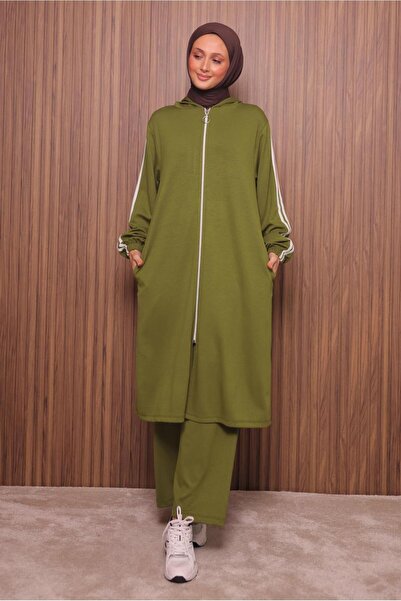 TRENDTESETTÜR Women's Green (Y.Green) Ka Hooded Anthology Suit t 0835