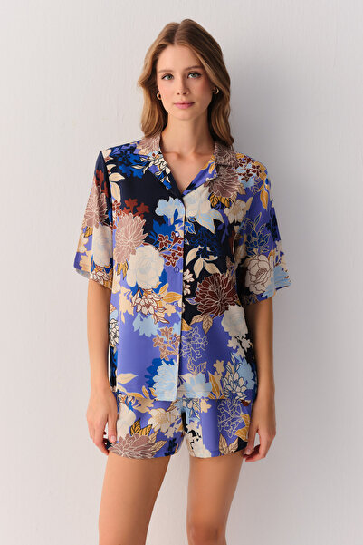 SUWEN Flowery Night Gömlek