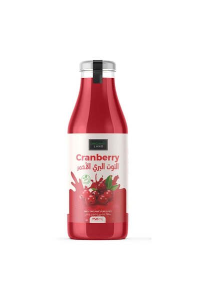 Organic Land عصير التوت البري الأحمر 750 مل