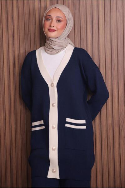 TRENDTESETTÜR Women's Navy Blue Pants Suit t 8607