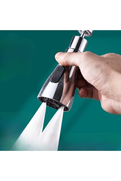 Flippy Επέκταση Βρύσης Κουζίνας, Flippy, Universal, 3 Λειτουργίες, Προσαρμογέας Βρύσης Κουζίνας, 9,7x5,1 cm, Γκρι