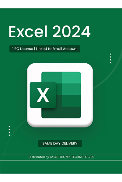MICROSOFT Excel 2024 | 1 PC License | Linked to Email Account | Digital License | SAME DAY DELIVERY