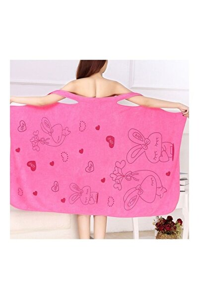 fun zone oem Fast Drying Magic Bath Towel Pink 10X10X10cm