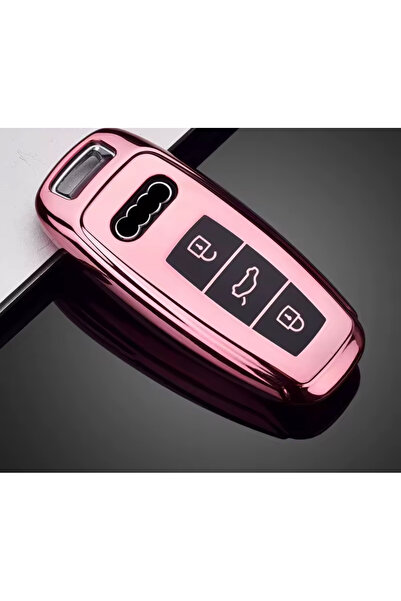 emii auto spare parts Θήκη κλειδιού Μεταλλικό Ροζ για Audi Q8 RSQ8 A6 C8 S6 R...