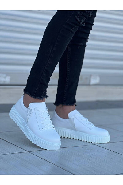 aradimtaradim Kb-x502 kuback white skin high white sole lace detailed elastic daily men's shoe