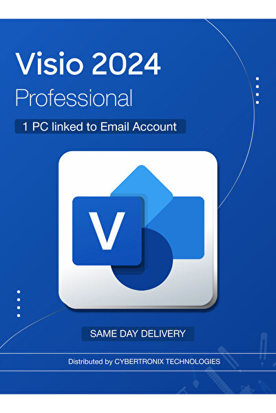 MICROSOFT Visio 2024 Professional 1PC | Linked to Email Account | Digital License | SAME DAY DELIVERY