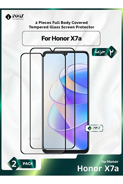ineix قطعتان من واقي الشاشة الزجاجي الكامل لهاتف Honor X7a
