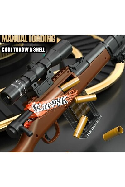 dalip 98K Ultra-Realistic Toy Gun Dalip, Manual, with Scope, 10 Foam Projectiles, 5 Cartridges, 103 cm, 1
