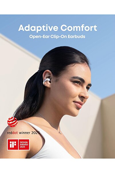 Soundcore AeroClip by Anker, Open-Ear Earbuds, Clip-On Headphones