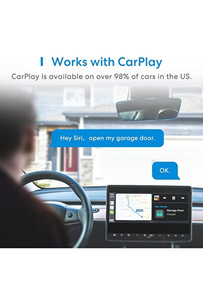 MEROSS Smart Garage Door Opener Remote, Compatible with Apple HomeKit, Amazon Alexa, Google Assistan