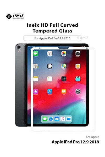 ineix واقي شاشة كامل من الحافة إلى الحافة لجهاز Apple iPad Pro 12.9 2018