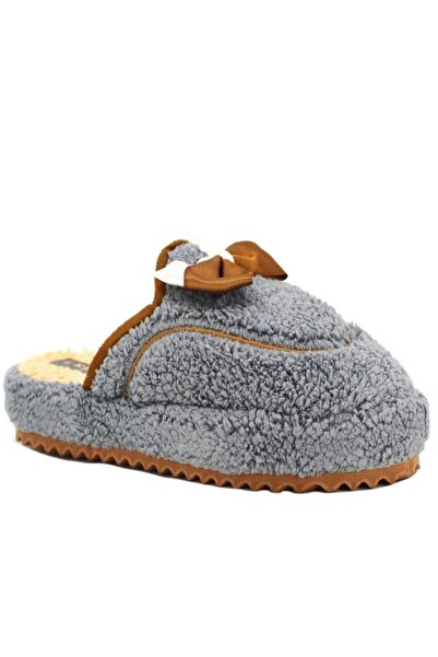 Auris Kadın Fiyonklu Peluş Kışlık Ev Terliği –