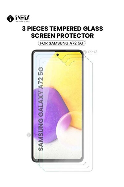ineix واقي شاشة زجاجي من تيمبي، 3 قطع، لهاتف سامسونج جالاكسي A72 5G