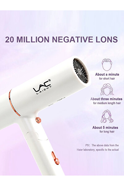 LAC LAICHY Professional Foldable Hair Dryer With Diffuser,1600W,