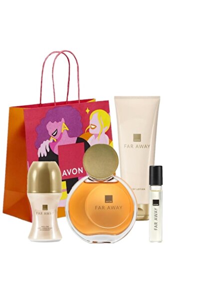 AVON Far Away Original - Set of 4 products (50 ml perfume, 125 ml lotion, 50 ml roll-on, 10 ml mini)