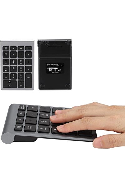 007 Wireless 22-Key Numeric Keypad with USB 2.4GHz Receiver - Ergonomic Gray