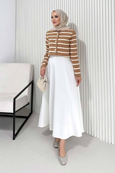 Melike Tatar Ριγέ Πλεκτό Ζακέτα 70-2419