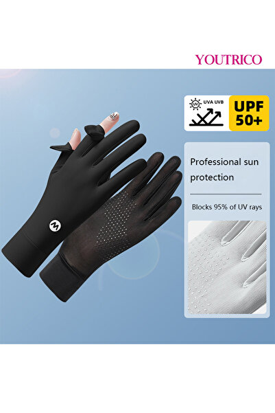 Youtrico SPF50 Sun Protection Gloves Summer Cycling Fingerless Gloves For Driving