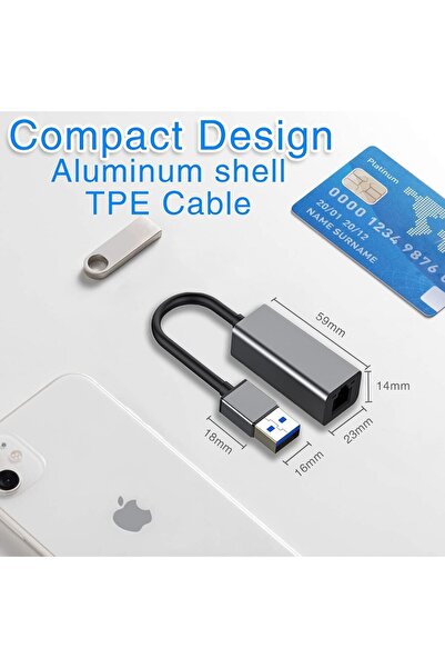 007 محول USB إلى إيثرنت، USB 3.0 جيجابت (1000 ميجابت في الثانية) RJ45 LAN، ال...