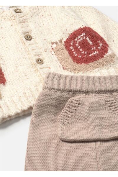 MAYORAL Baby Snail Knitwear 3-Piece Set Cream 2571